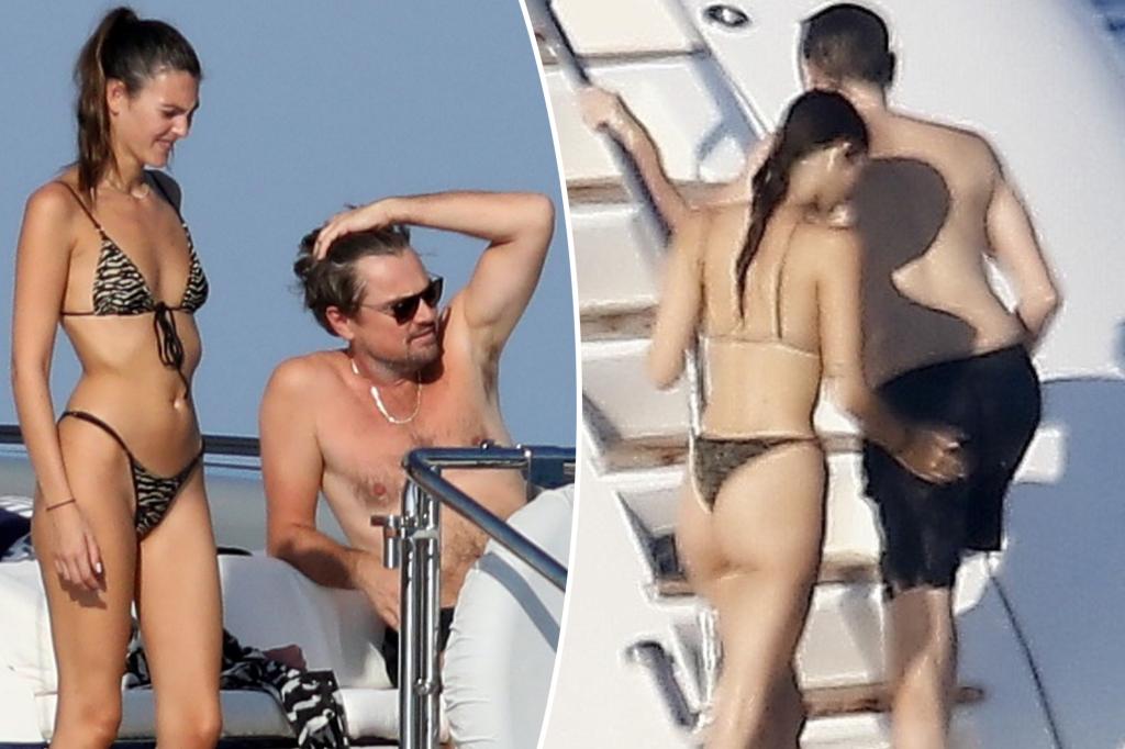 Bikini-clad Vittoria Ceretti spanks boyfriend Leonardo DiCaprio’s butt during Mediterranean Sea yacht trip