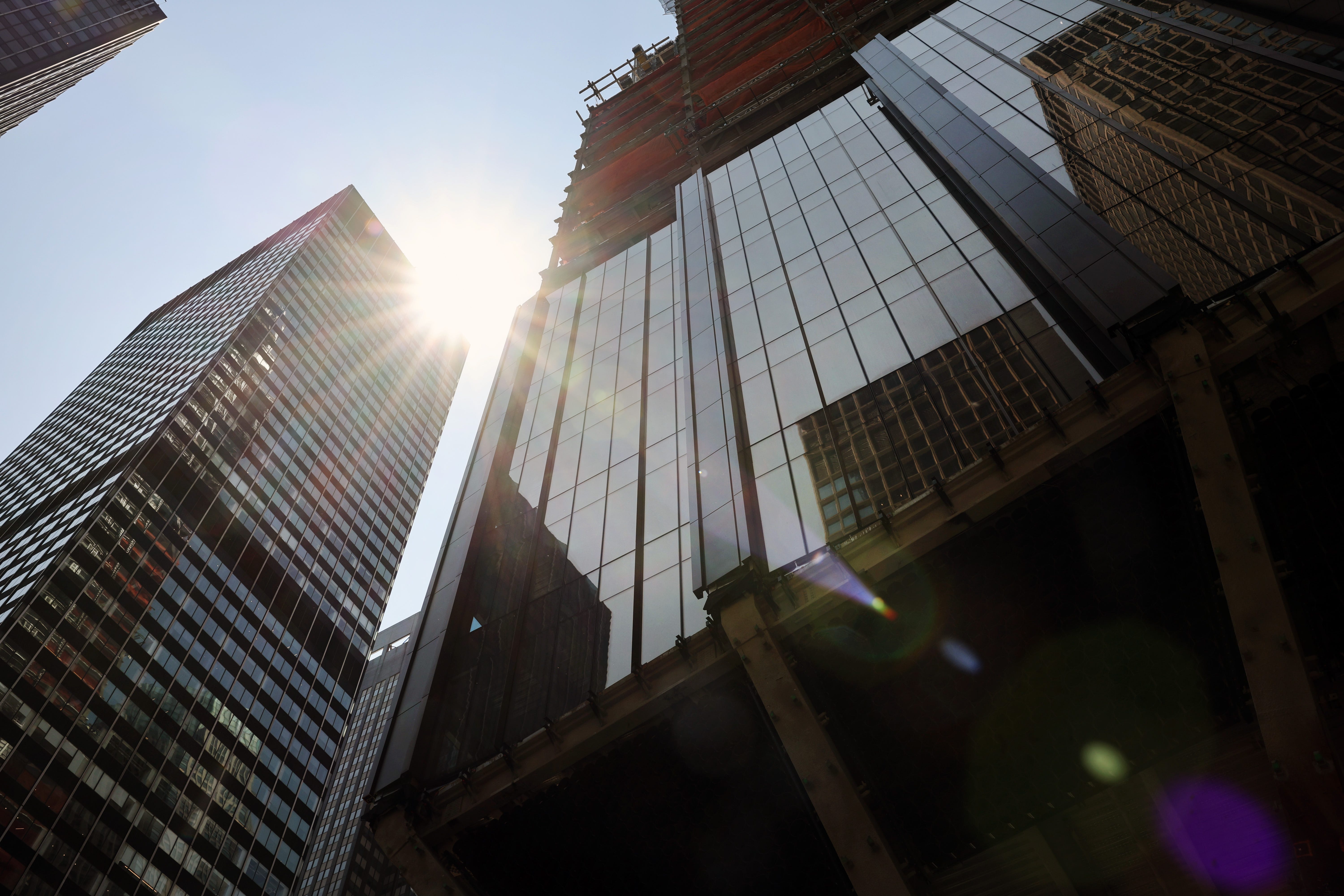 MAY 18: The site of JPMorgan Chase's new 1,388-foot headquarters stands under construction at 270 Park Avenue in Midtown East on May 18, 2023 in New York City.