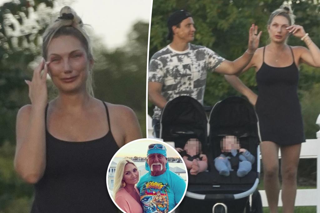 Brooke Hogan sobs on sunset walk after questioning dad Hulk’s death