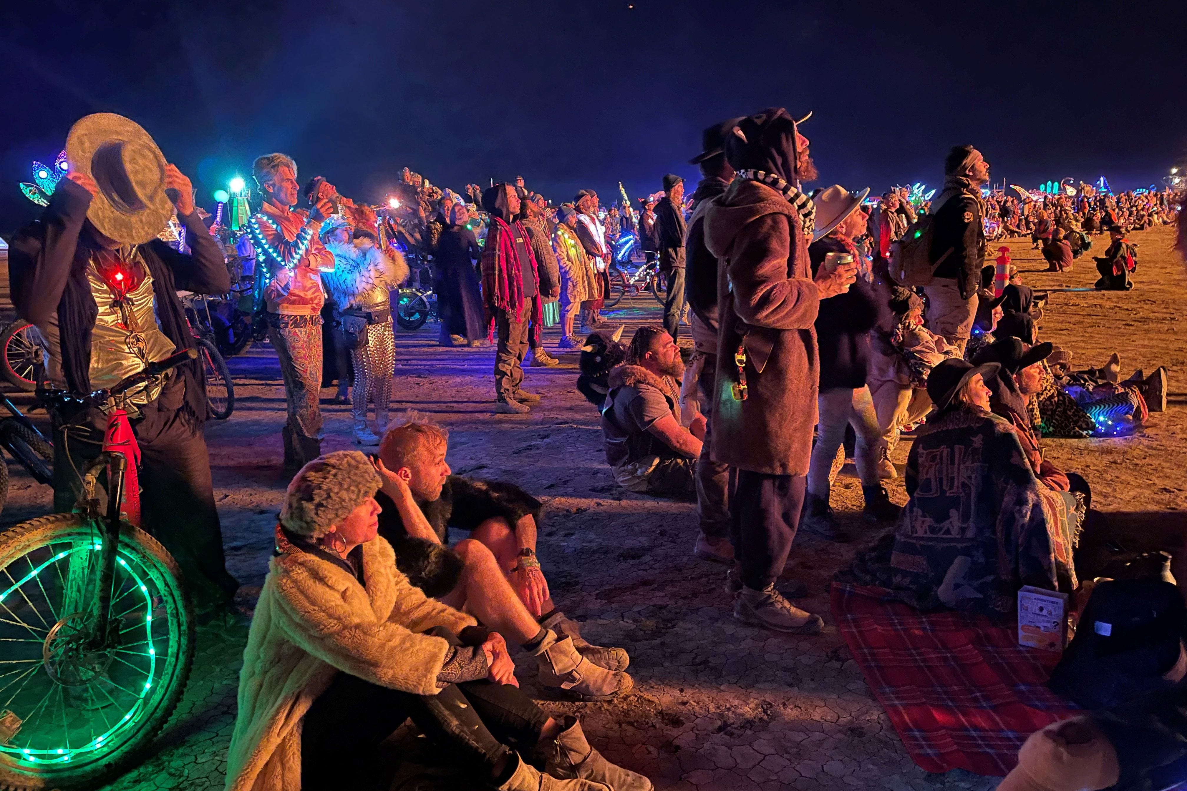 Crowd at Burning Man festival