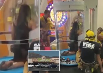 California firefighters rescue bumbling adult trapped inside Chuck E. Cheese arcade game