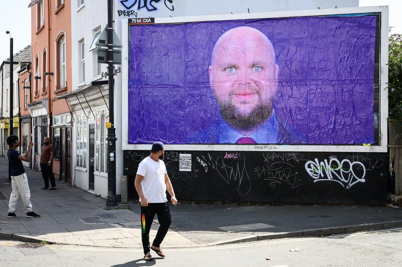 CHELTENHAM, OXFORDSHIRE - AUGUST 12: A poster by the 