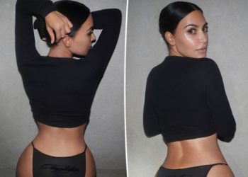 Cheeky Kim Kardashian rocks see-through underwear for racy Skims photo shoot