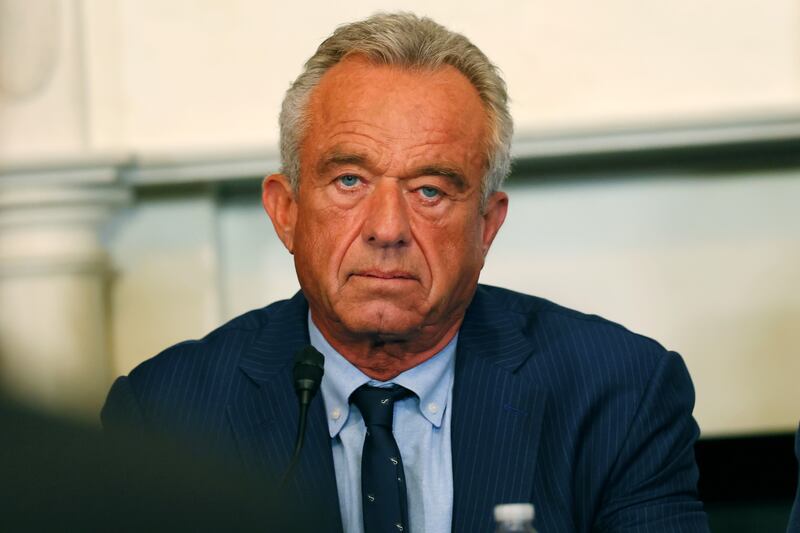 WASHINGTON, DC - JULY 15: U.S. Health and Human Services (HHS) Secretary Robert F. Kennedy Jr. a roundtable discussion on soil health in the Mike Mansfield Room at the U.S. Capitol on July 15, 2025 in Washington, DC. Marshall, who created the Senate MAHA Caucus, was joined by Health and Human Services (HHS) Secretary Robert F. Kennedy Jr. and U.S. Secretary of Agriculture Brooke L. Rollins to discuss his Plant Biostimulant Act, which creates a process for approving the commercial use of plant biostimulants as alternatives to synthetic pesticides and fertilizers. (Photo by Michael M. Santiago/Getty Images)