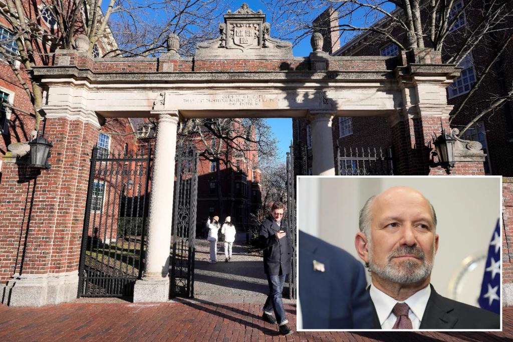 Commerce Secretary Howard Lutnick threatens Harvard University’s patent authority