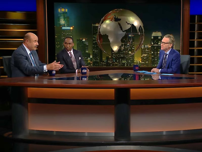 Bill Maher with Dr. Phil on 'Real Time With Bill Maher'.