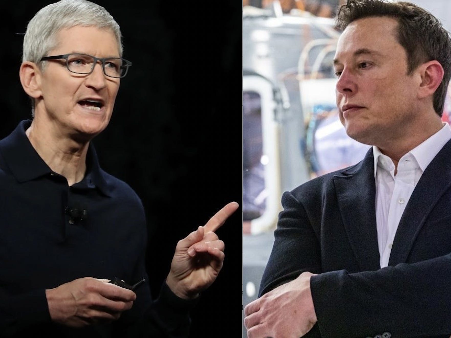 Tim Cook and Elon Musk