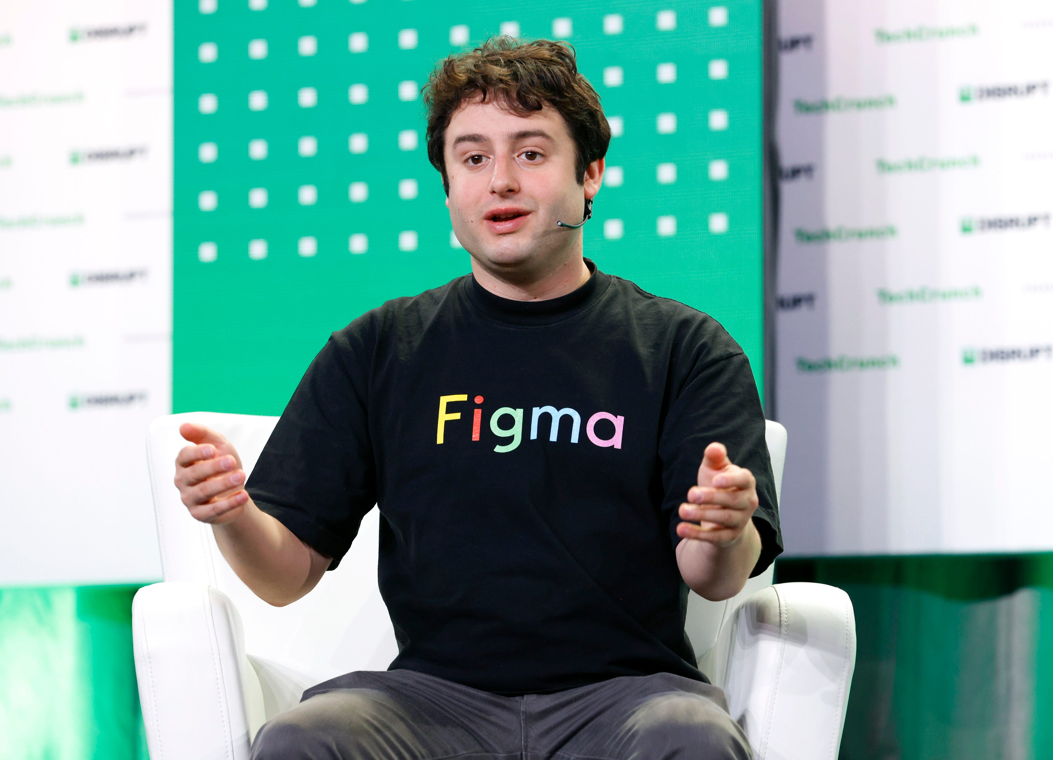 Co-founder & CEO of Figma Dylan Field speaks onstage during TechCrunch Disrupt 2022 on October 20, 2022 in San Francisco, California.