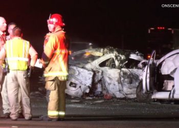 Four killed in crash on I-15 in Temecula as BMW leaps center divider; driver survives