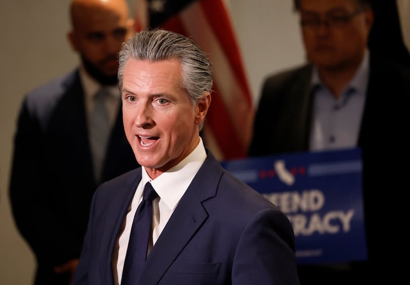 Newsom has explained that his office's social media strategy is to make Trump's supporters aware of how others see him.