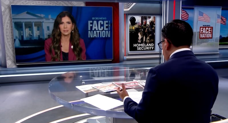 Kristi Noem talking to Ed O'Keefe on Face the Nation.