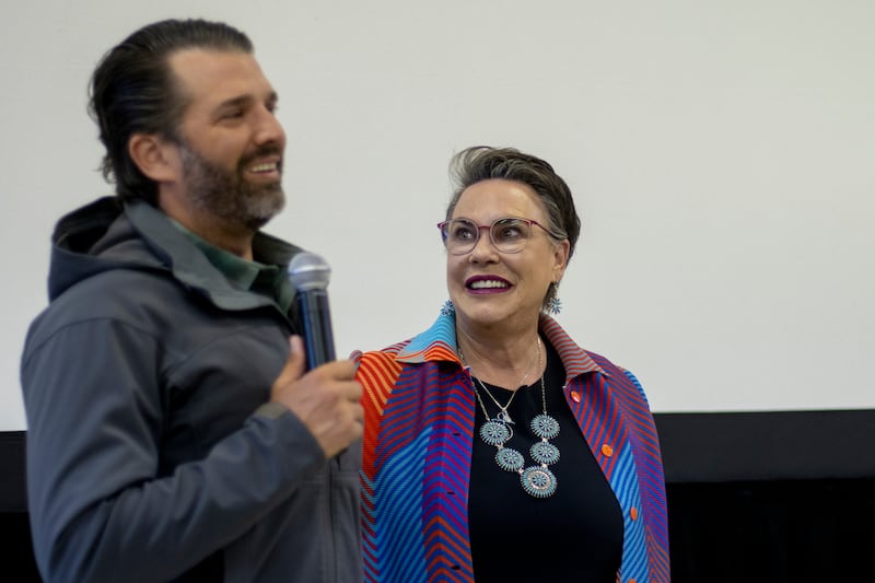 Rep. Harriet Hageman and Donald Trump Jr.