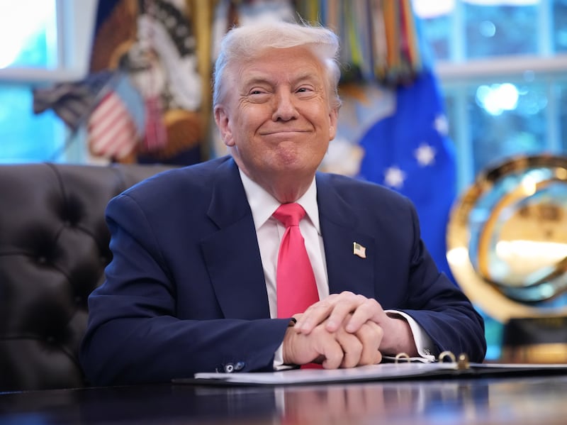 WASHINGTON, DC - AUGUST 14: U.S. President Donald Trump speaks in the Oval Office on August 14, 2025 in Washington, DC. Trump is expected to issue a proclamation on the 90th anniversary of Social Security and highlight his administration's efforts on the program. (Photo by Andrew Harnik/Getty Images)