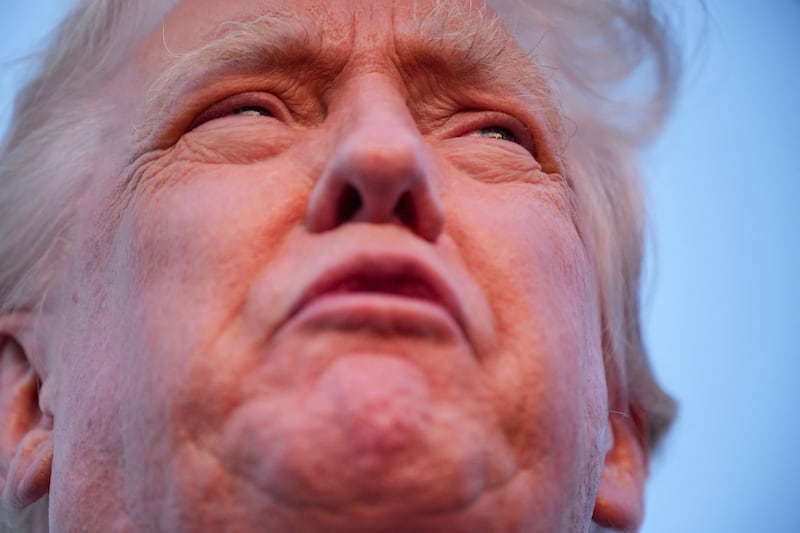 President Donald Trump speaks to the press prior to boarding Air Force One at Lehigh Valley International Airport in Allentown, Pennsylvania, U.S., August 3, 2025.