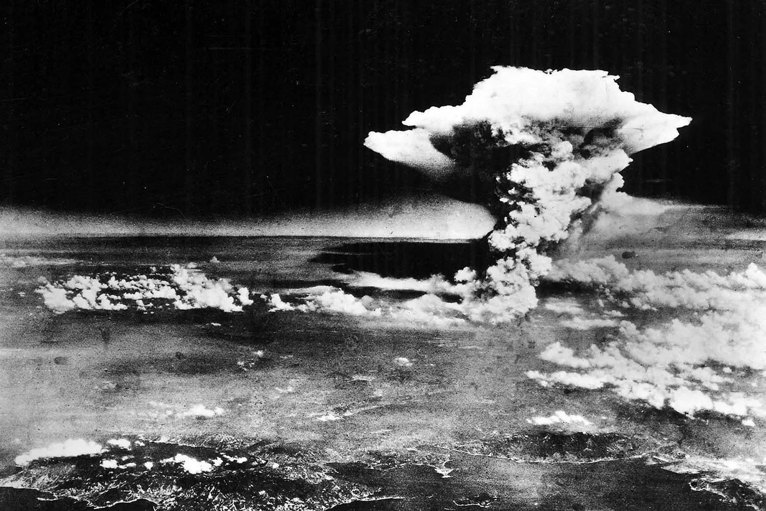 A mushroom cloud