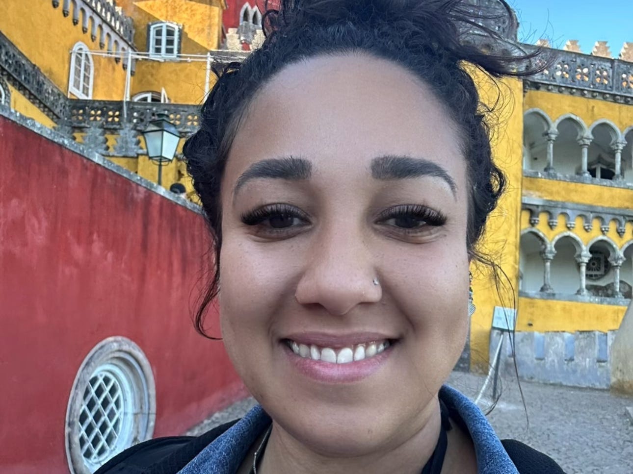 selfie of a woman while traveling