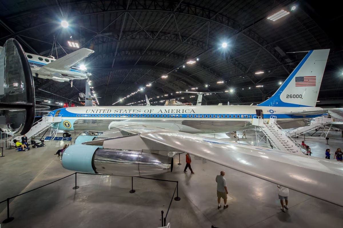 Eight US presidents flew on this Air Force One plane known as SAM 26000 at the National Museum of the US Air Force.