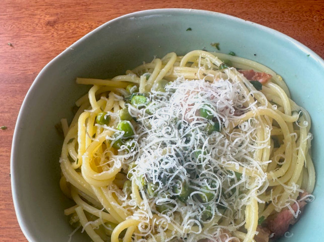 Gordon Ramsay's quick, gourmet pasta dish with pancetta and peas.