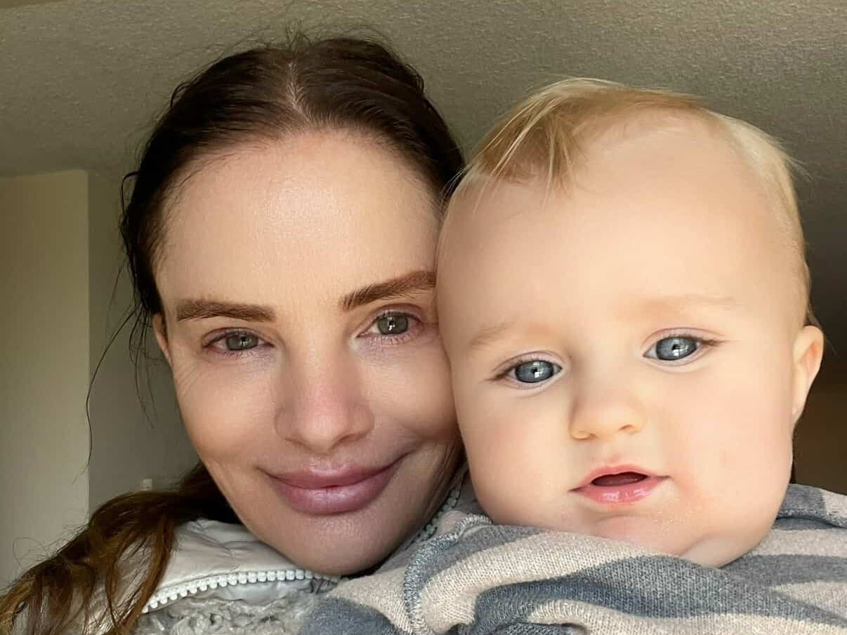 Gabrielle Anwar and grandchild