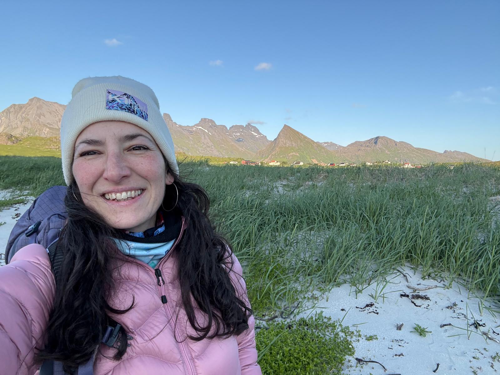 Stephanie Pensa is taking a selfie in Norway.