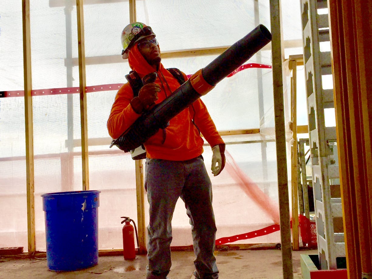 a man working a construction job