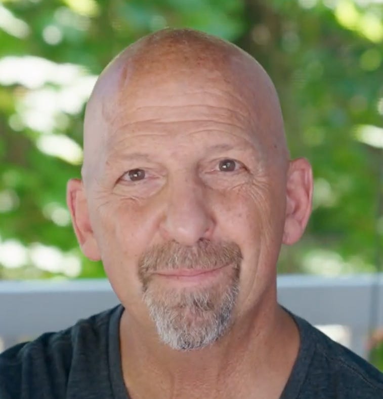 The face of Steve Levy, a corporate recruiter in Long Island, New York
