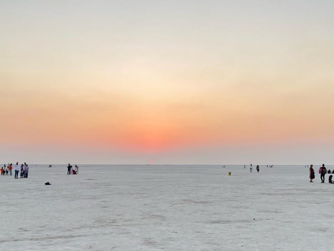 The Rann of Kutch in Gujarat, India.