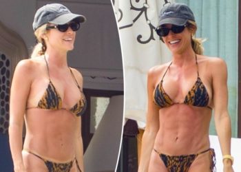 Kristin Cavallari flaunts new, bigger breast implants in tiger-print bikini while vacationing in Mexico