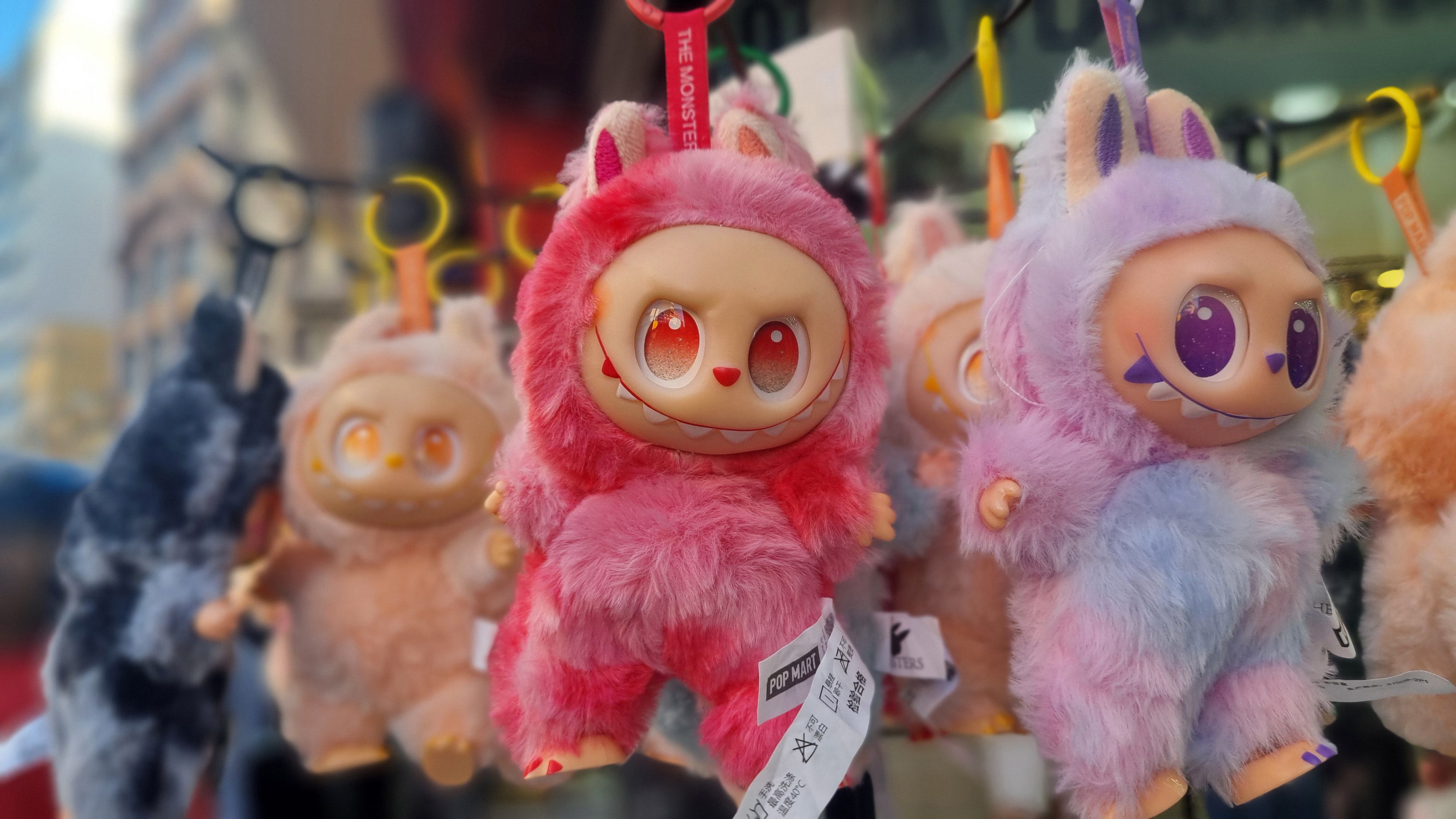 Labubu dolls on display