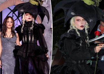 Lady Gaga and Jenna Ortega serve witchy drama in corsets and cutouts at ‘Wednesday’ Season 2 event