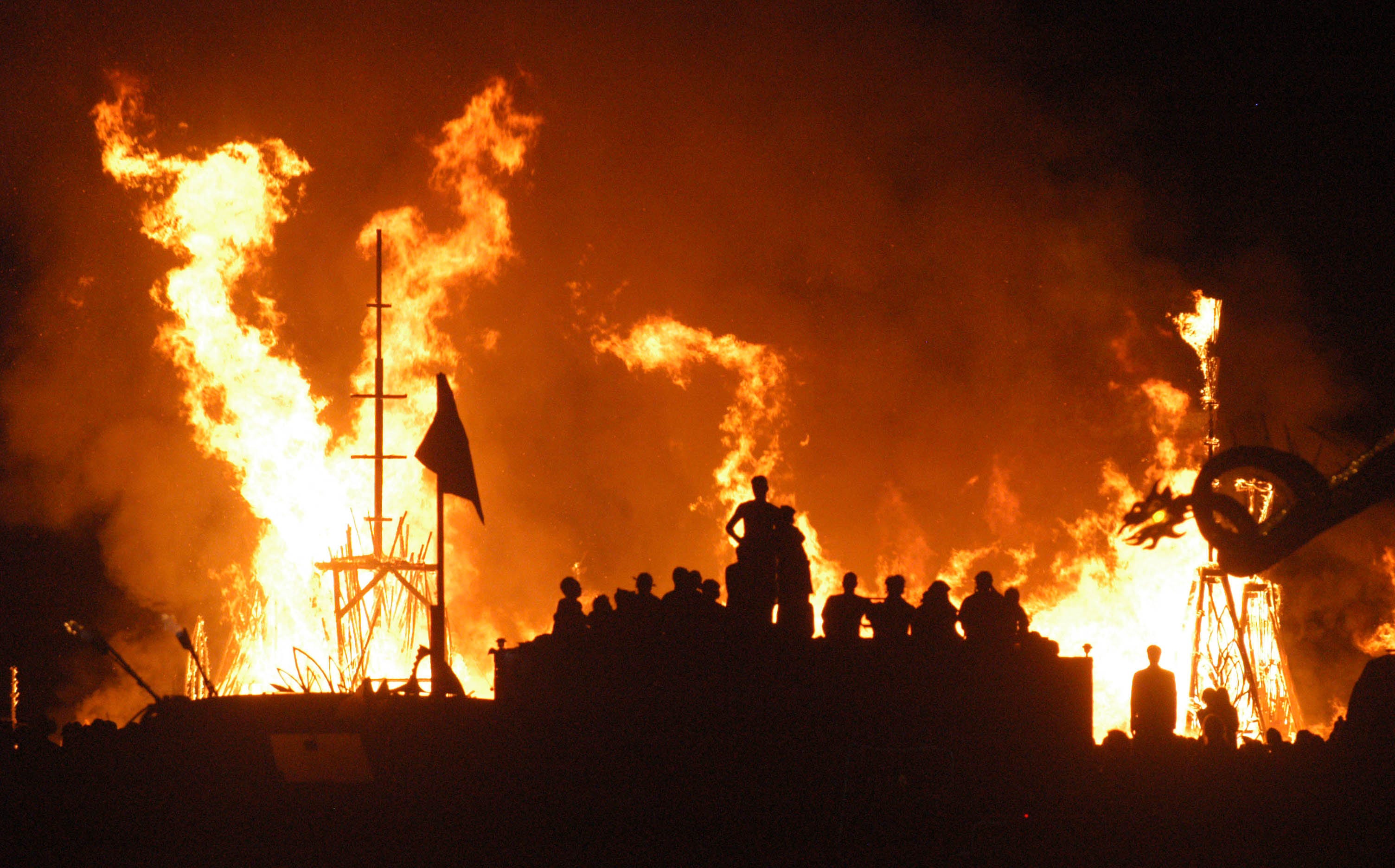 Burning Man is pictured