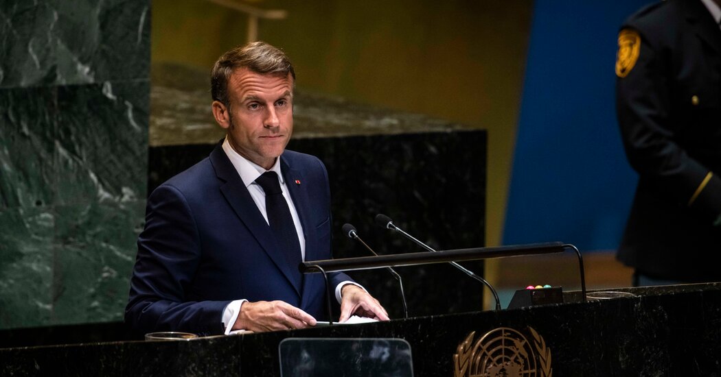 Macron, in Letter to Netanyahu, Defends Call for Palestinian Statehood