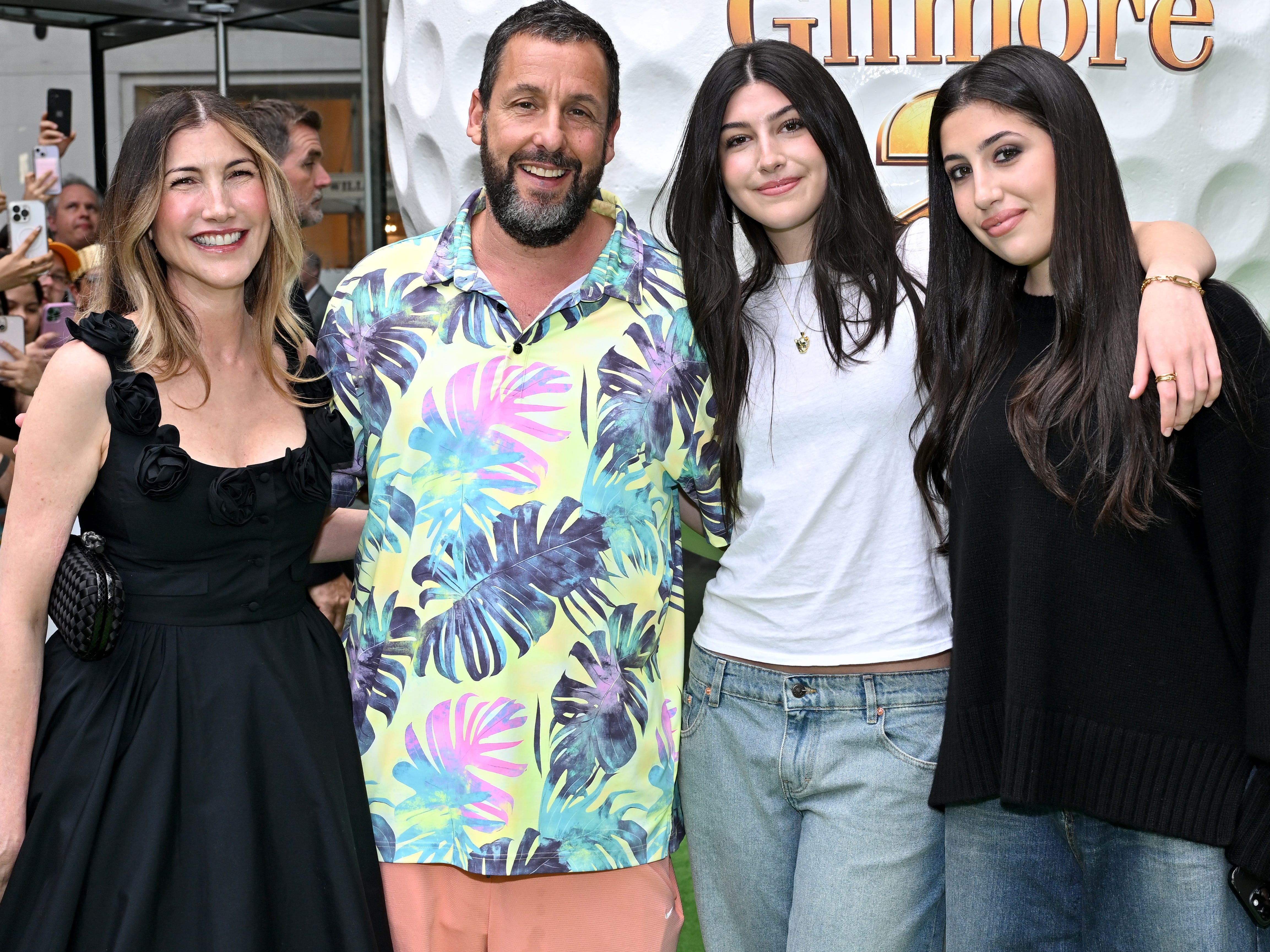 Jackie Adam Sunny and Sadie Sandler smiling
