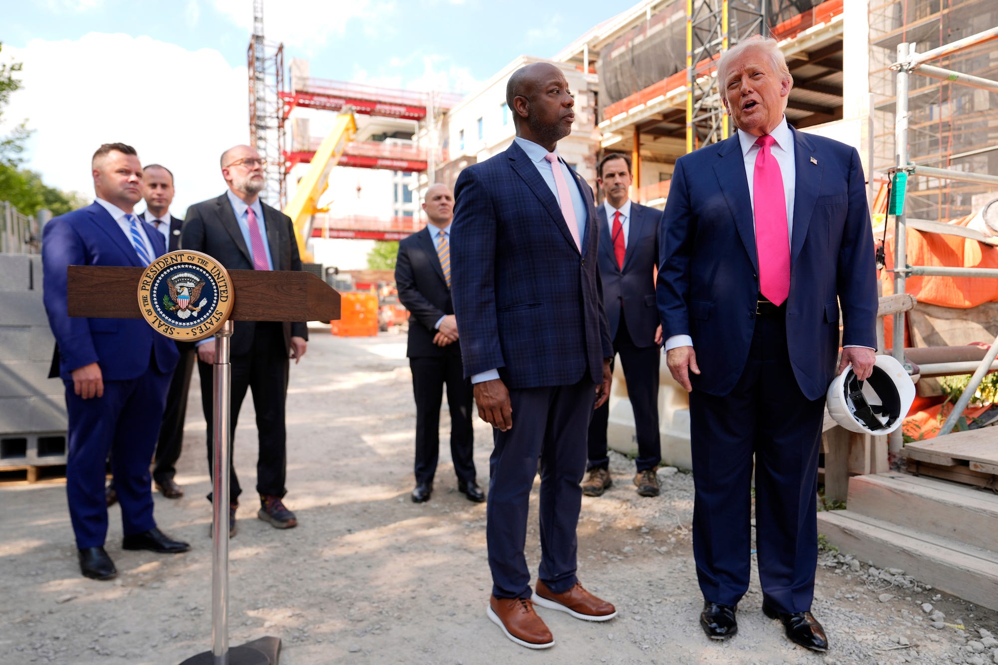 William Pulte, Trump, and other officials at the Fed on July 24.