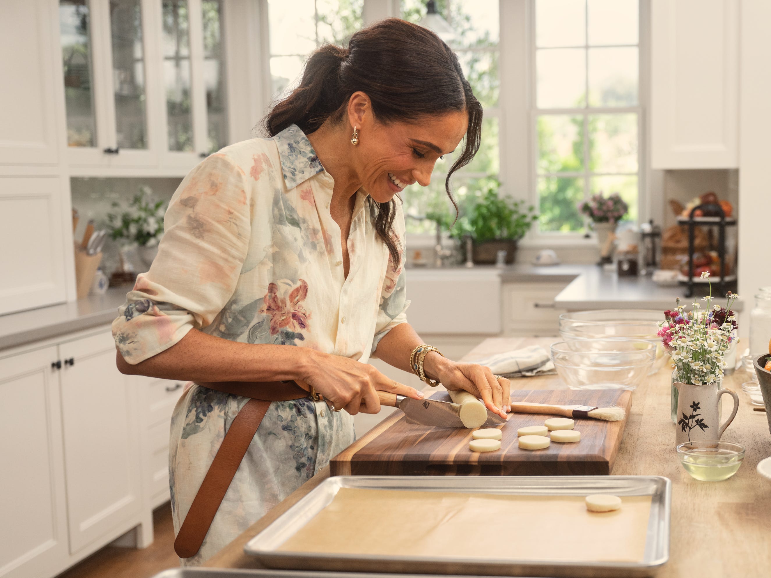 Meghan Markle making cookies.