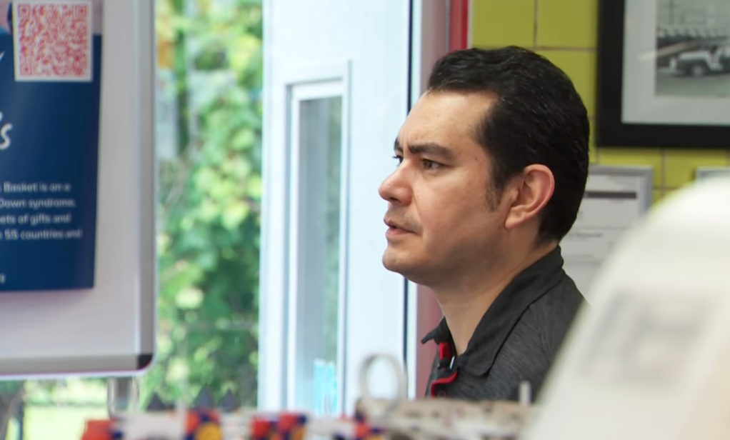 Rodolfo Depaz works behind the counter at Dairy Queen, making the four and a half mile commute between home and his other job at a Chipotle.