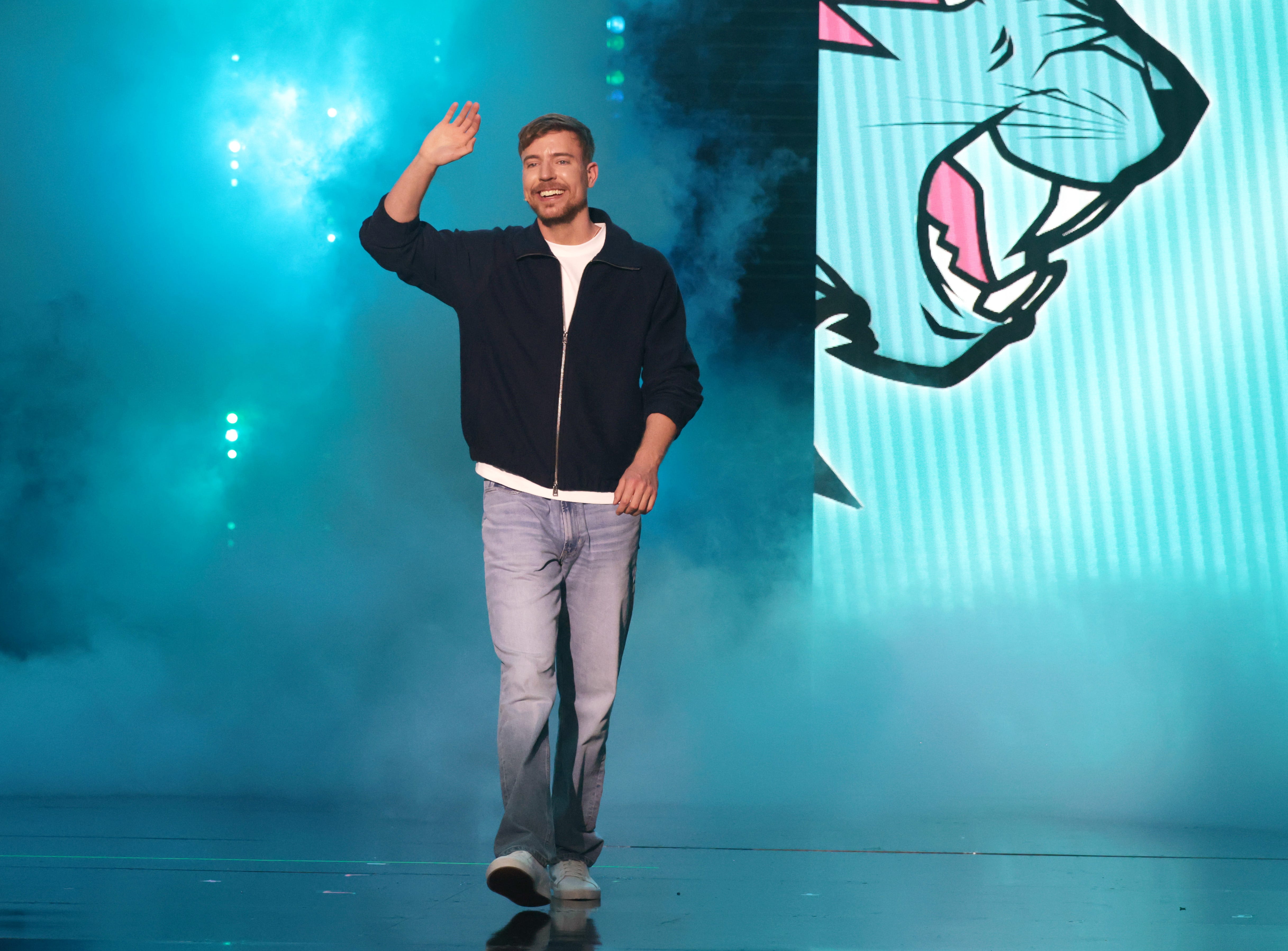 MrBeast spoke at YouTube's 2025 Brandcast event.