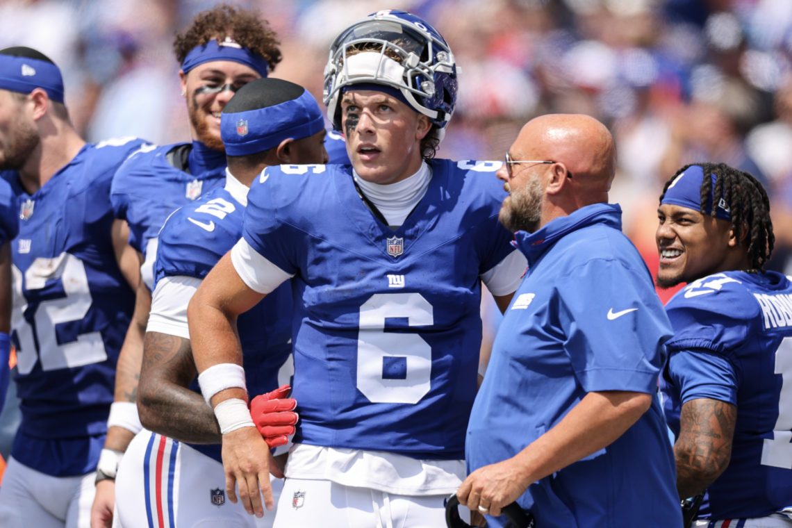 NY Giants Rookie Jaxson Dart Reflects on First NFL Game
