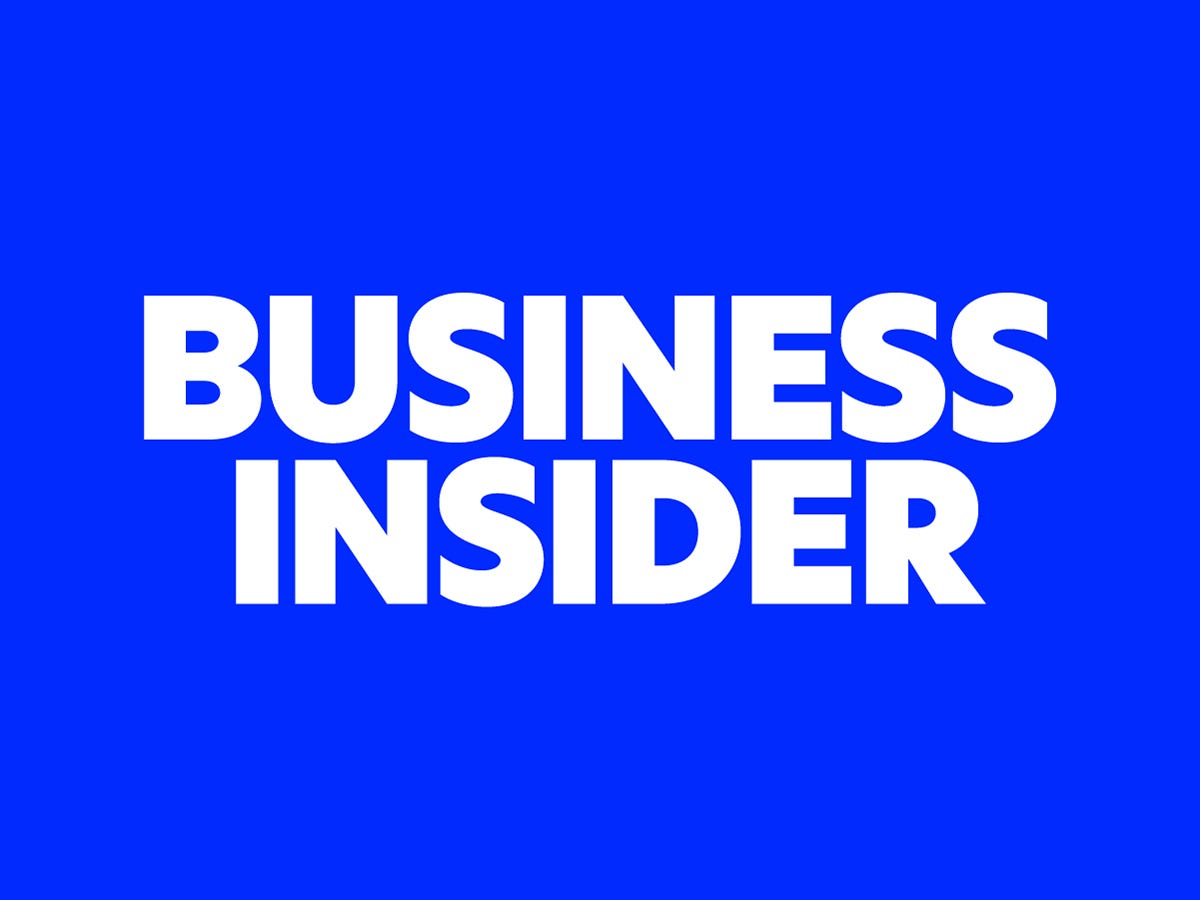 White Business Insider logo on blue background