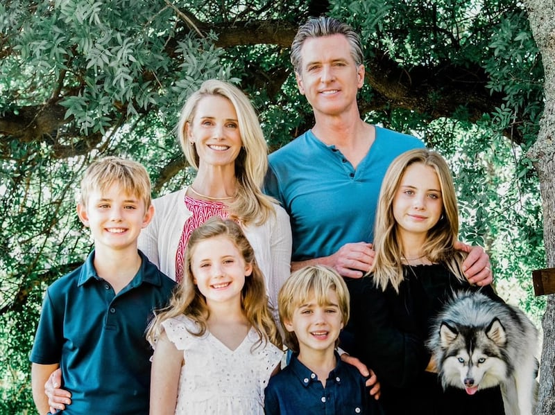 Newsom and his wife, Jennifer Siebel Newsom, and their four children, Montana, 14, Hunter, 12, Brooklynn, 10, and Dutch, seven.
https://gavinnewsom.com/about/