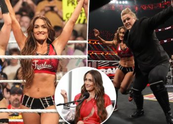 Nikki Bella says her breast implant was pushed down to her ribs while wrestling on ‘Monday Night Raw’