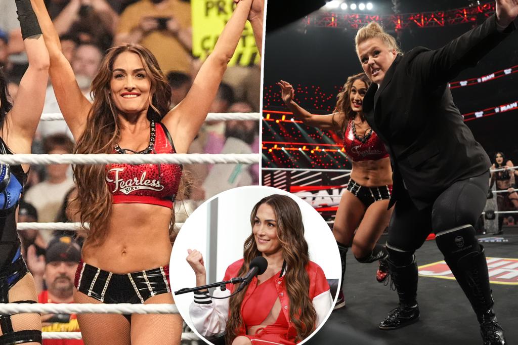 Nikki Bella says her breast implant was pushed down to her ribs while wrestling on ‘Monday Night Raw’