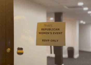 Only on News 19: Protest erupts when Rep. Strong event becomes private