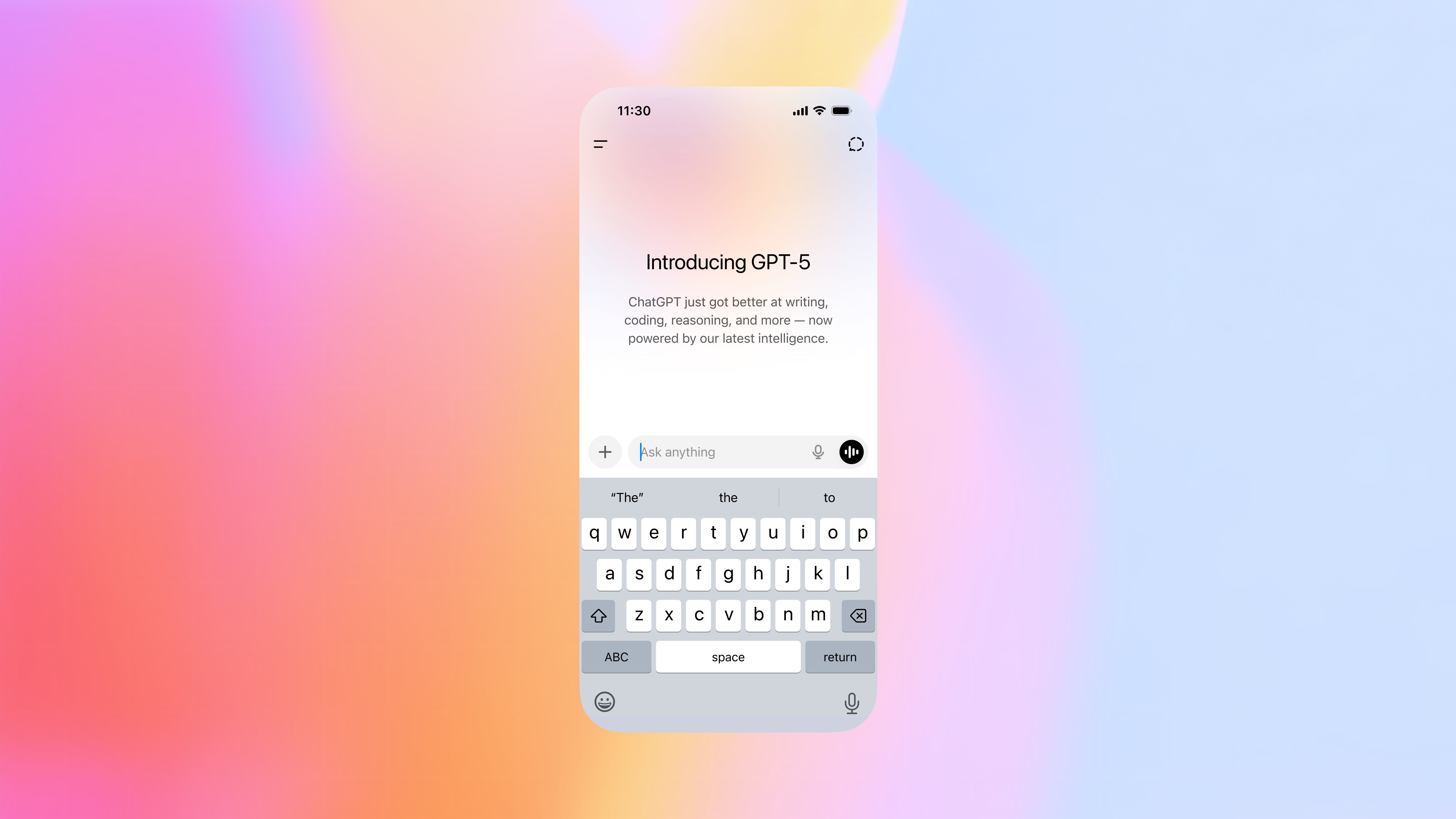 A screenshot introducing OpenAI's ChatGPT-5.