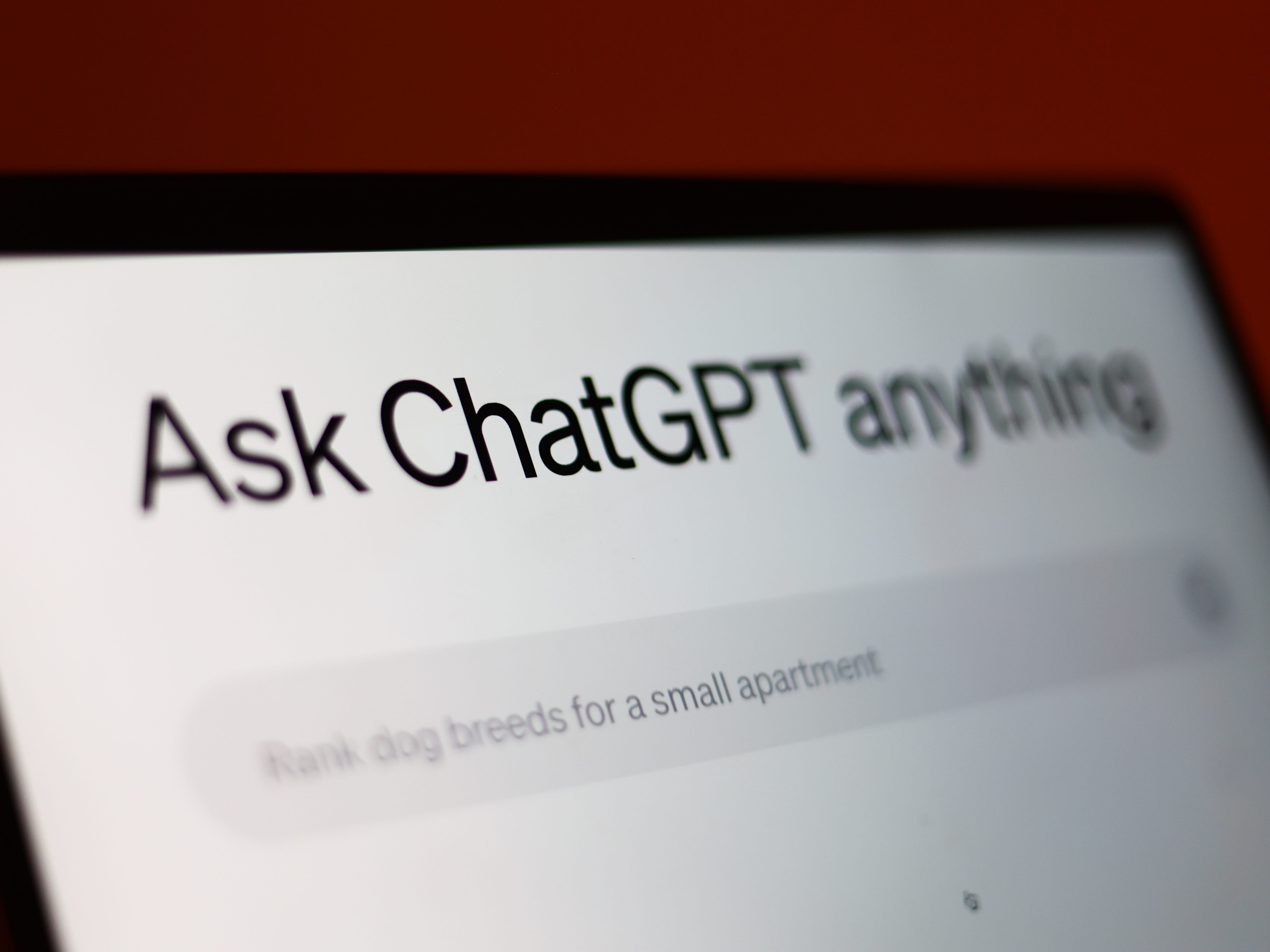 Photo of a computer with ChatGPT.