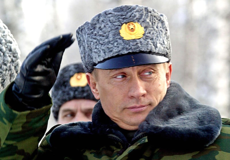 Russian President Vladimir Putin at the Plesetsk Cosmodrome in 2004.