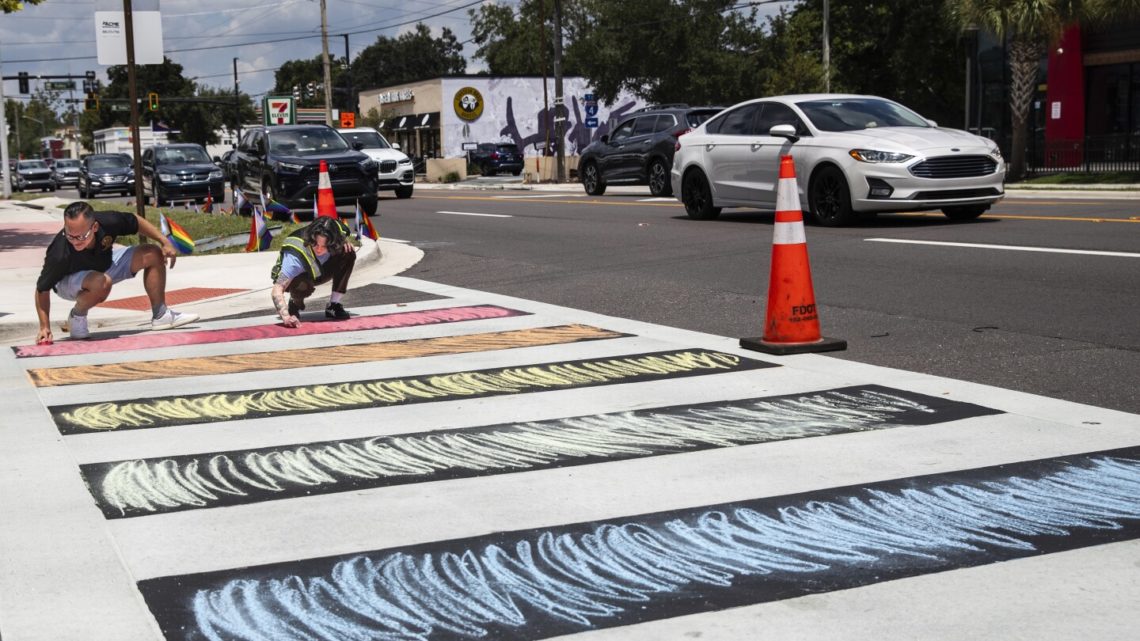 Orlando officials denounce removal of rainbow crosswalk near Pulse nightclub mass shooting site