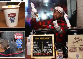 PBR die-hards line up for first taste of beer-infused Campbell’s soup at celeb-favorite NYC dive bar