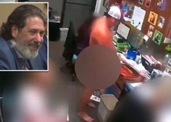 Paraphiliac doctor loses his license after being caught on tape stalking through office naked, performing sex act on employee