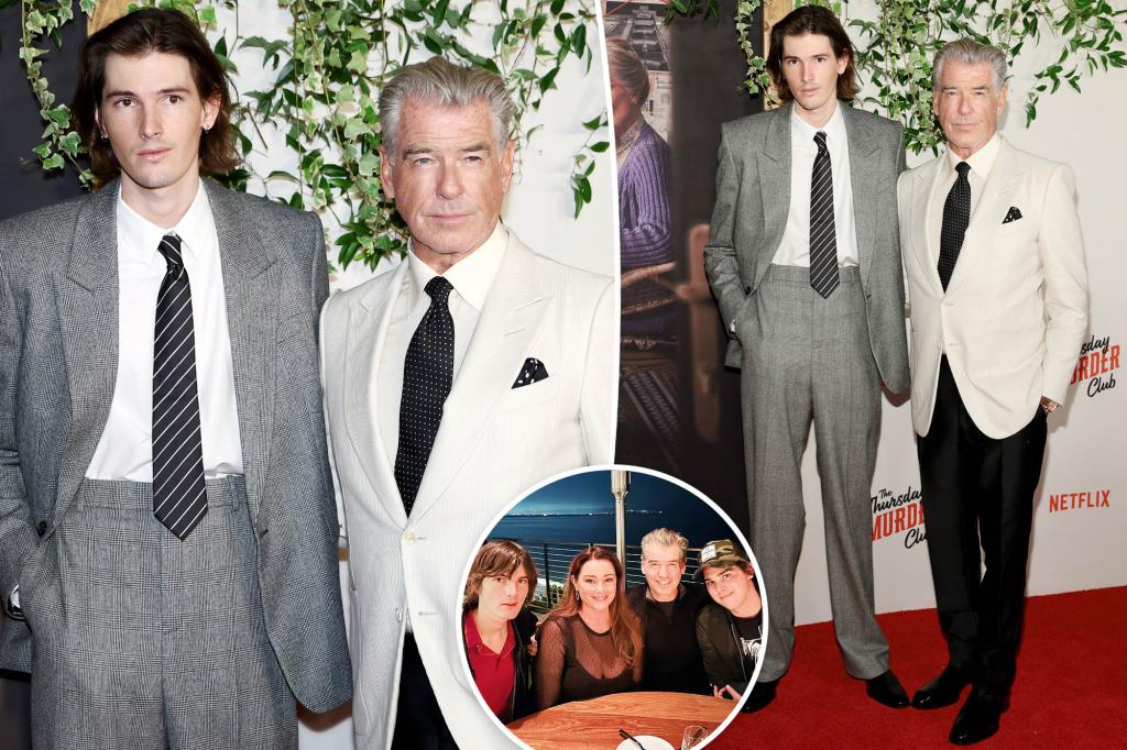 Pierce Brosnan’s son Dylan towers over actor in sweet red carpet appearance